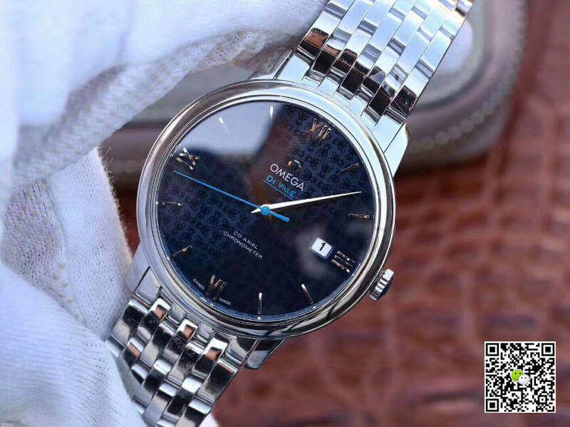 Best Replica Replica Omega De Ville Prestige 424.10.40.20.03.003 1:1 Best Edition Swiss ETA2892 Blue Textured Dial - Colareps