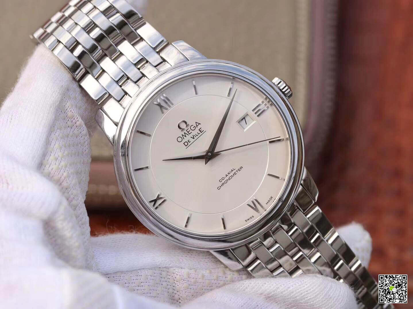 Best Replica Replica Omega De Ville Prestige 424.10.40.20.02.003 MKS Factory Mechanical Watches 1:1 Best Edition Swiss ETA9015 White Dial - Colareps