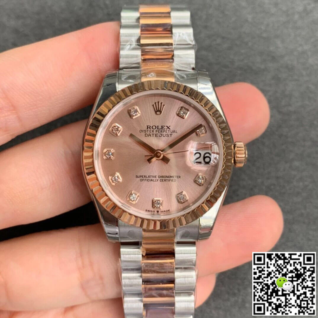 Best Replica Replica Rolex Datejust M278271-0023 1:1 Best Edition GS Factory Rose Gold Dial - Colareps