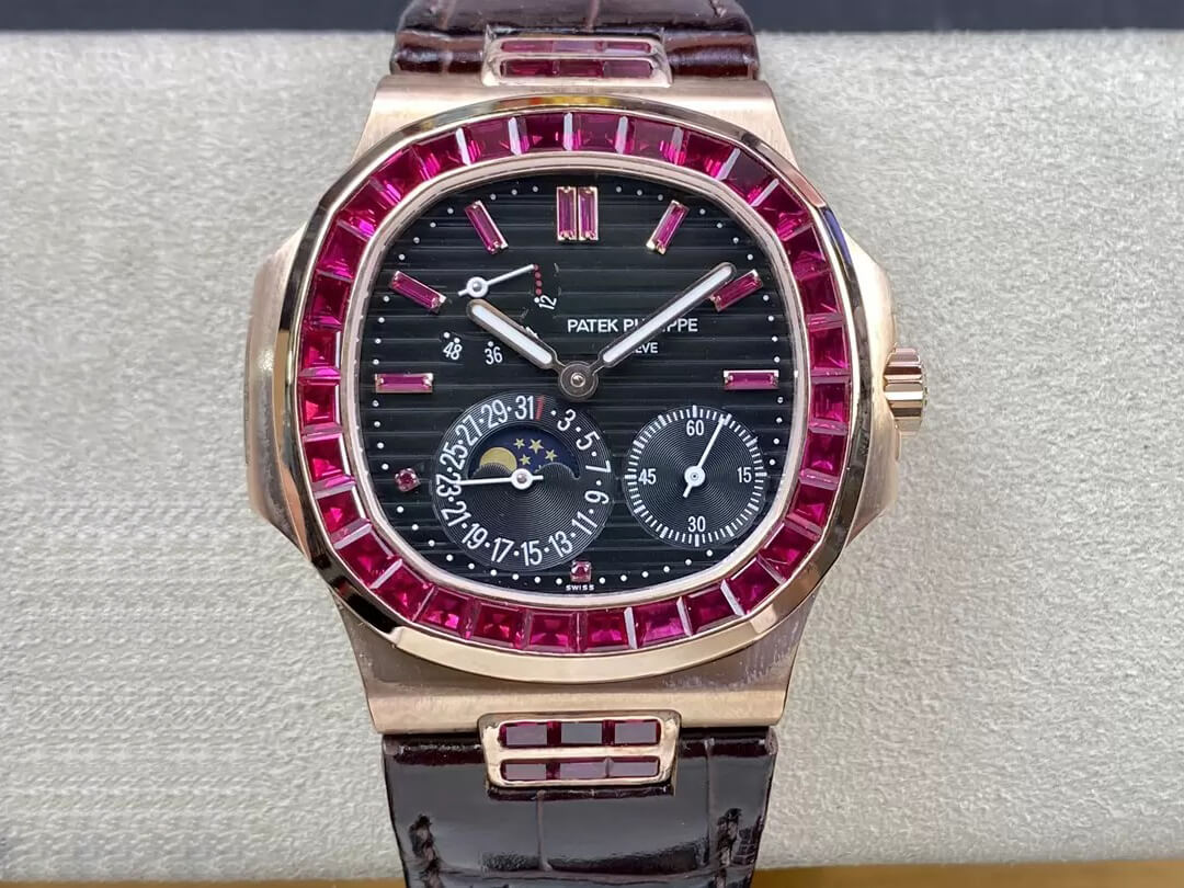 Best Replica Replica Patek Philippe Nautilus 5724 1:1 Best Edition GR Factory Rose Gold Case - Colareps