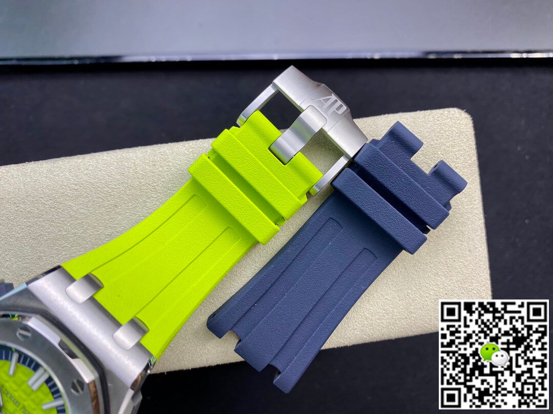 Best Replica Replica Audemars Piguet Royal Oak Offshore Diver 15710ST.OO.A038CA.01 JF Factory 1:1 Best Edition Swiss ETA3120 Green Textured Dial - Colareps