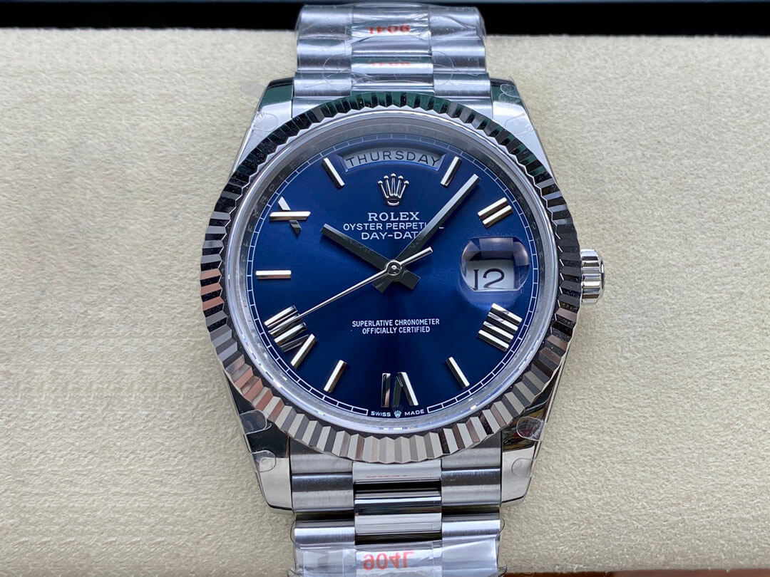 Best Replica Replica Rolex Day Date M228236-0007 1:1 Best Edition GM Factory V2 Blue Dial - Colareps