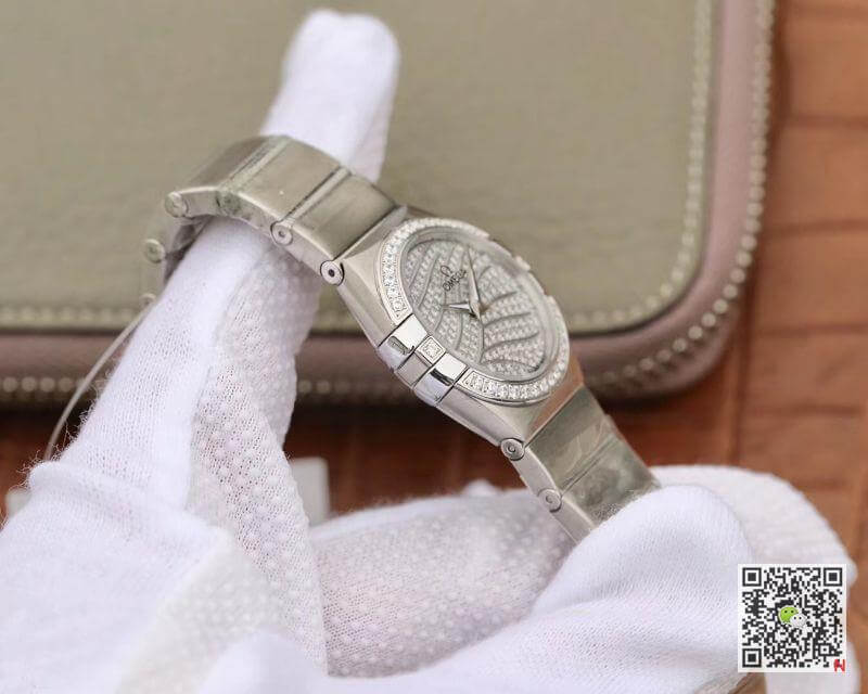 Best Replica Replica Omega Constellation Quartz Ladies 27mm Diamond Dial TW Factory 1:1 Best Edition Swiss Eta Quartz 1376 - Colareps