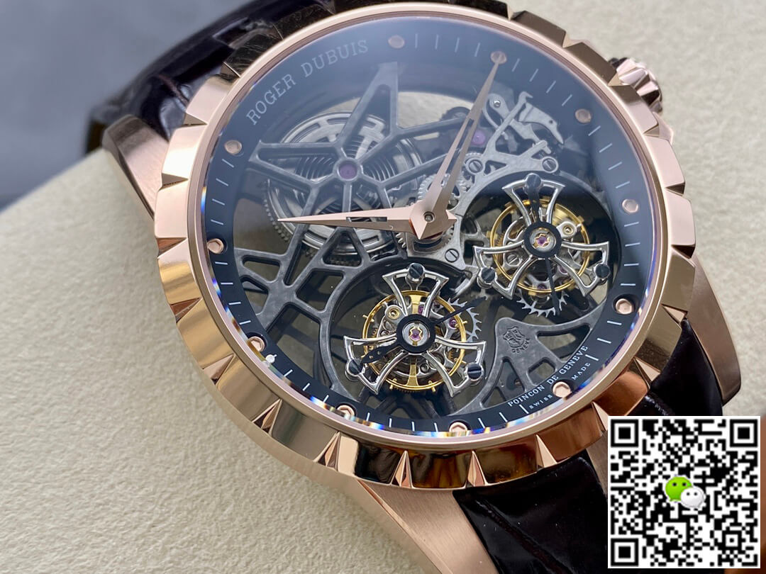 Best Replica Replica Roger Dubuis Excalibur RDDBEX0395 1:1 Best Edition YS Factory Double Tourbillon Dial - Colareps