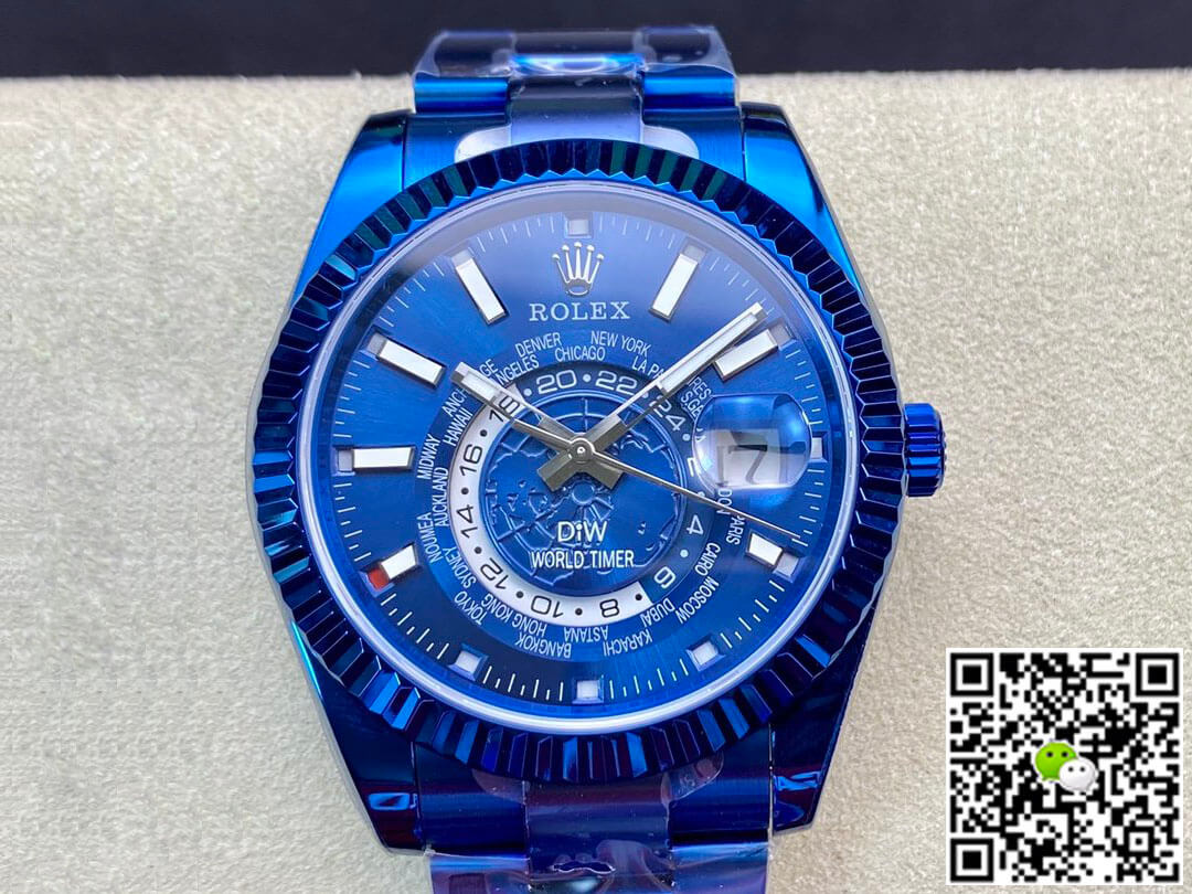 Best Replica Replica Rolex Sky Dweller 40MM 1:1 Best Edition WWF Factory DIW Blue Dial - Colareps