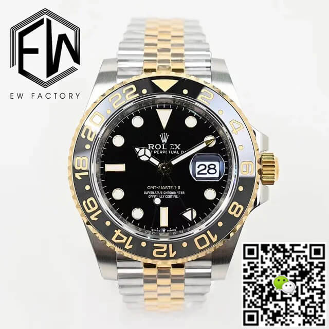 Best Replica Replica Rolex GMT Master II M126713grnr-0001 1:1 Best Edition EW Factory Black Dial - Colareps