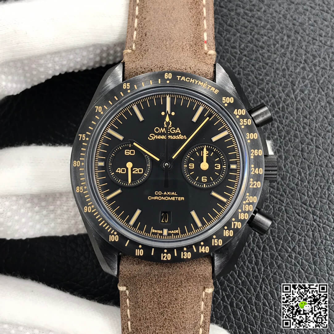 Best Replica OMEGA Replica Speedmaster 311.92.44.51.01.006 1:1 Best Edition OM Factory V2 Dark Side Of The Moon Black Ceramic - Colareps