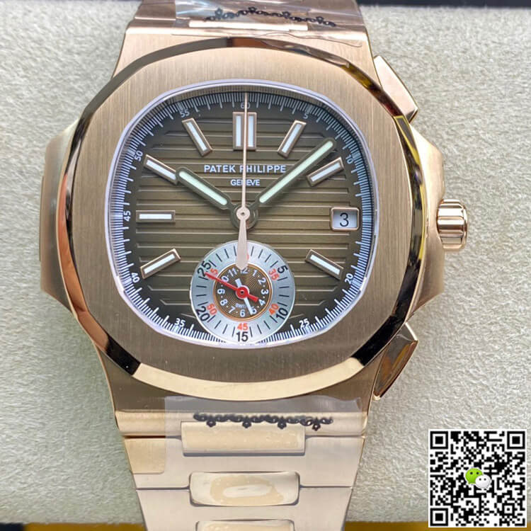 Best Replica Replica Patek Philippe Nautilus 5980-1R 1:1 Best Edition 3K Factory V2 Rose Gold - Colareps