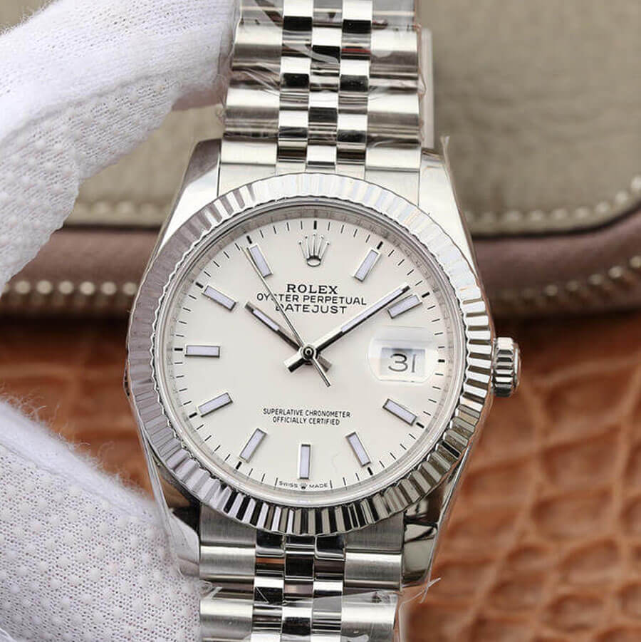Best Replica Replica Rolex Datejust 36MM 1:1 Best Edition GM Factory White Dial - Colareps