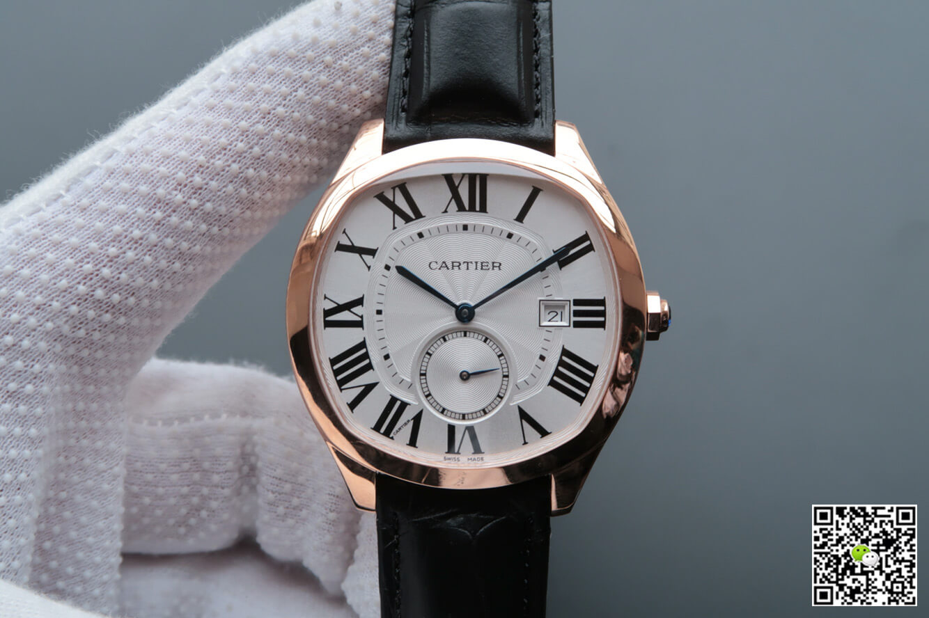 Best Replica Replica Drive De Cartier WGNM0003 1:1 Best Edition V6 Factory Rose Gold Silver Dial - Colareps