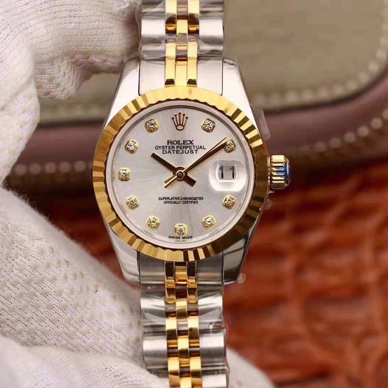 Best Replica Replica Rolex Lady Datejust 28MM 1:1 Best Edition Swiss Original Imported NH05 18K Gold Plated - Colareps