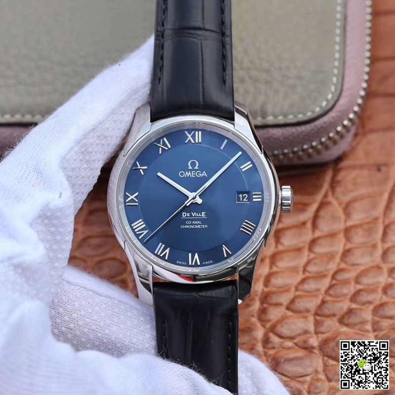 Best Replica Replica Omega De Ville 431.13.41.21.03.001 1:1 Best Edition VS Factory Blue Dial Swiss ETA8500 - Colareps