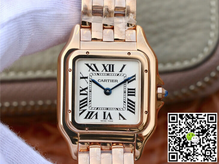 Best Replica Replica Panthere De Cartier WGPN0007 27MM 1:1 Best Edition 8848 Factory Rose Gold - Colareps