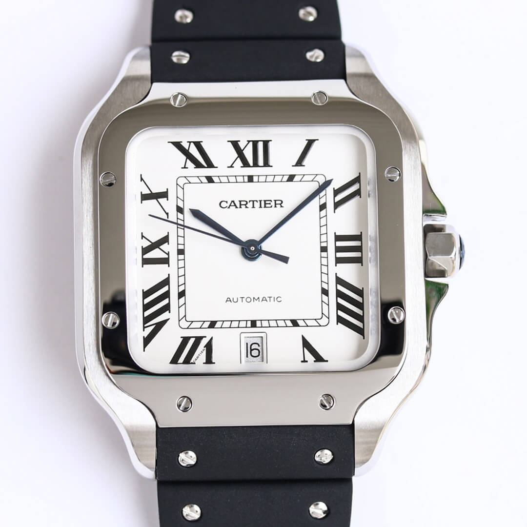 Best Replica Replica Cartier Santos WSSA0018 1:1 Best Edition GF Factory V2 Rubber Strap - Colareps