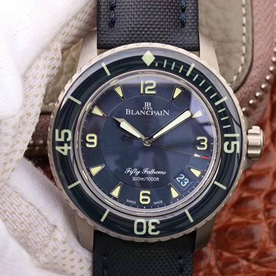 Best Replica Replica Blancpain Fifty Fathoms 5015-12B40-O52A ZF Factory 1:1 Best Edition Swiss ETA2836-2 Black Sail-canvas Strap - Colareps