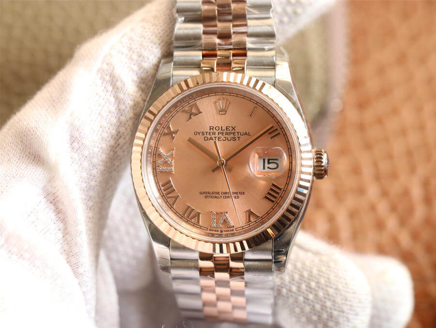 Best Replica Replica Rolex Datejust M126231-0027 1:1 Best Edition EW Factory Rose Gold - Colareps