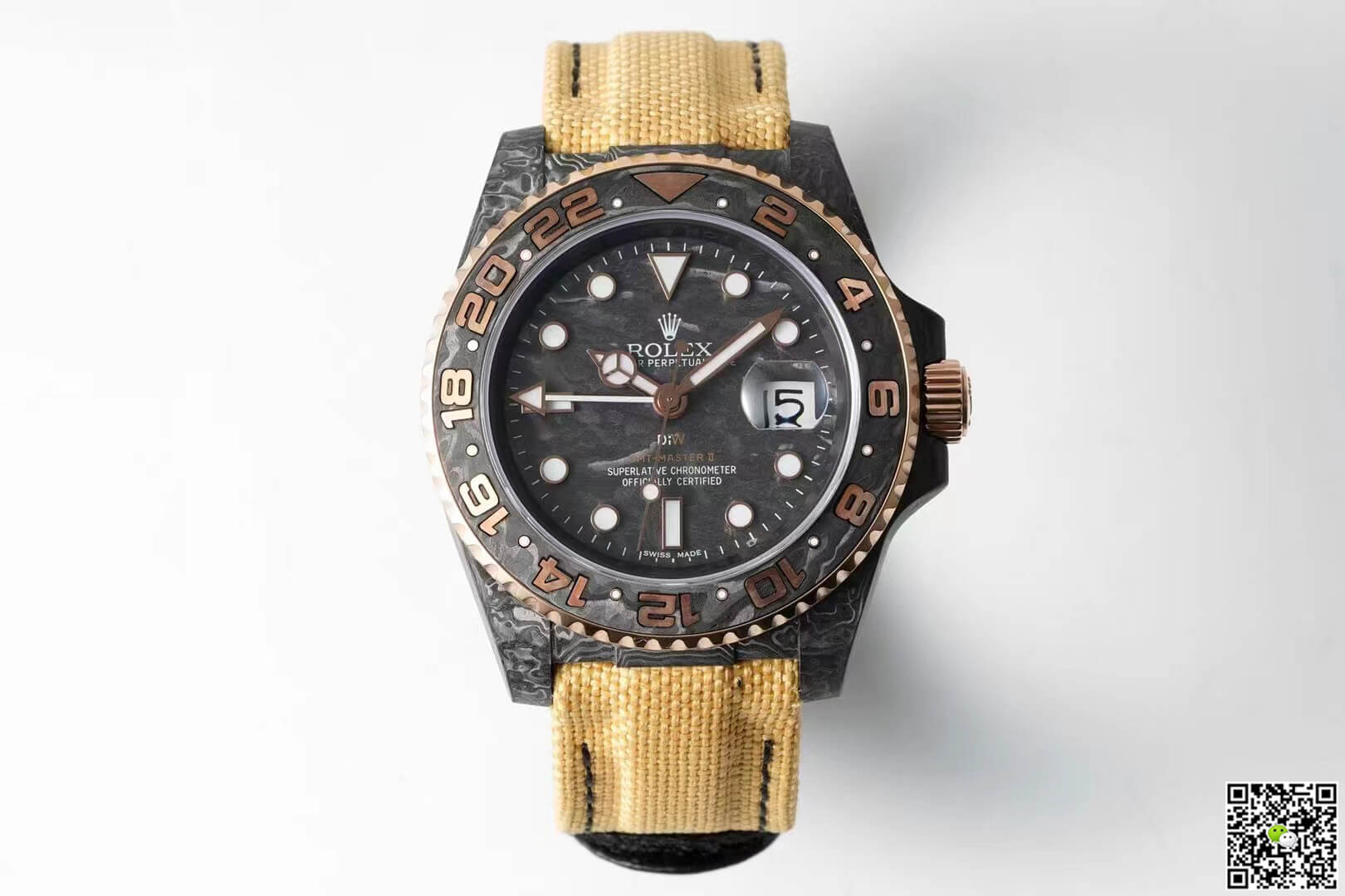Best Replica Replica Rolex GMT-MASTER II Diw 1:1 Best Edition Yellow Fabric Strap - Colareps