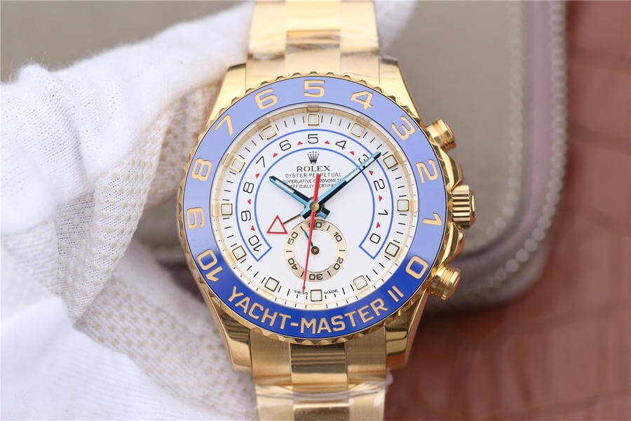 Best Replica Replica Yacht-Master II M116688-0002 1:1 Best Edition JF Factory Yellow Gold - Colareps