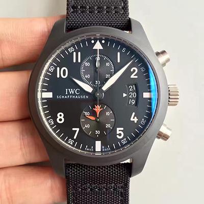 Best Replica Replica IWC Pilot Chronograph IW388001 ZF Factory 1:1 Best Edition Swiss ETA7750 Black Dial - Colareps