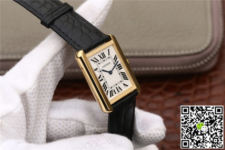 Best Replica Cartier Replica Tank W5200002 1:1 Best Edition K11 Factory Gold Case - Colareps