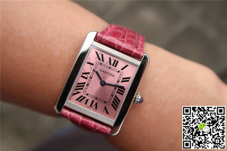 Best Replica Cartier Replica Tank W5200000 Ladies 1:1 Best Edition K11 Factory Pink Dial - Colareps