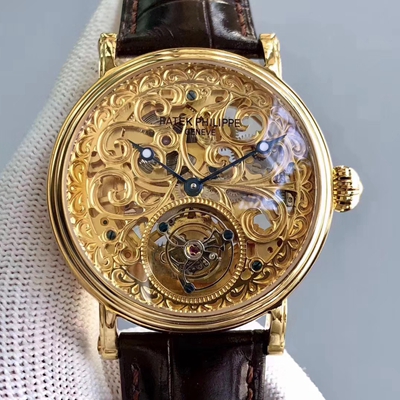 Best Replica Patek Philippe Replica Tourbillon P83000 1:1 Best Edition Yellow Gold Swiss Tourbillon - Colareps