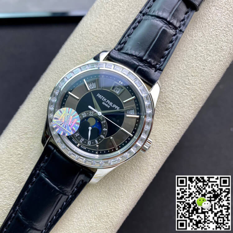 Best Replica Replica Patek Philippe Grand Complications 5205G 1:1 Best Edition KM Factory Diamond Bezel - Colareps