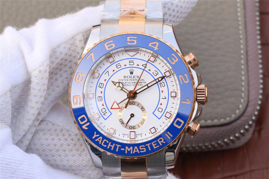 Best Replica Replica Rolex Yacht-Master M116681-0002 1:1 Best Edition JF Factory Rose Gold - Colareps