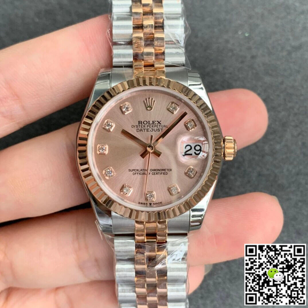 Best Replica Replica Rolex Datejust M278271-0024 1:1 Best Edition GS Factory Rose Gold Dial - Colareps