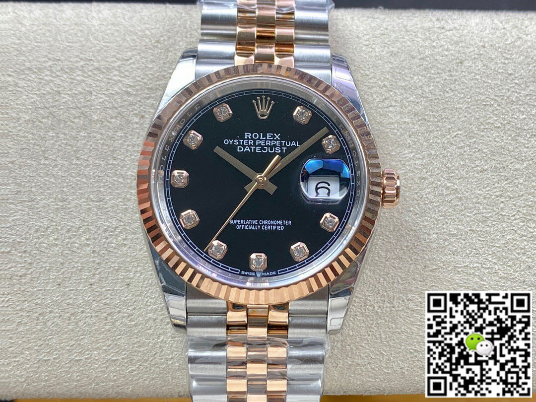 Best Replica Replica Rolex Datejust M126231-0019 1:1 Best Edition EW Factory Black Dial - Colareps