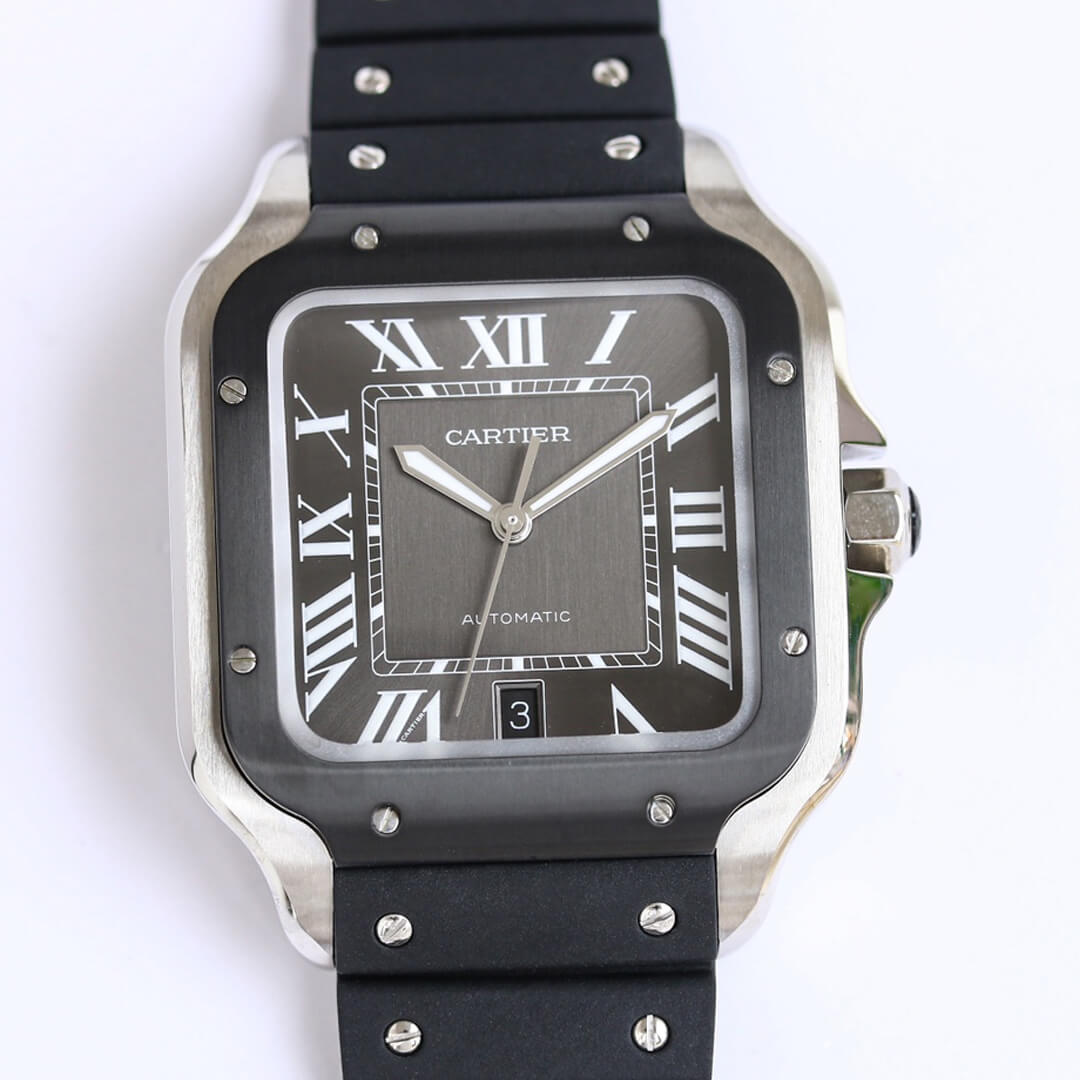 Best Replica Replica Cartier Santos WSSA0037 1:1 Best Edition GF Factory V2 Rubber Strap - Colareps