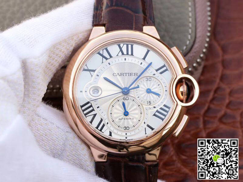 Best Replica Replica Ballon Bleu De Cartier W6920074 ZF Factory Men Watches 1:1 Best Edition Swiss ETA7750 White Textured Dial - Colareps