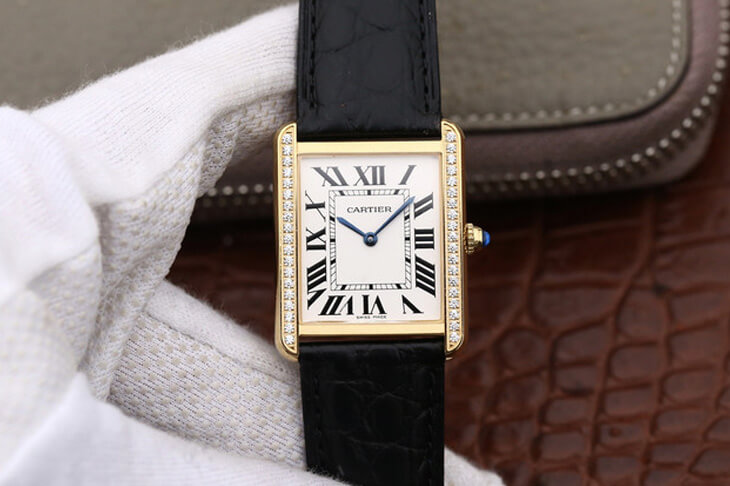 Best Replica Cartier Replica Tank Ladies 1:1 Best Edition K11 Factory Yellow Gold Diamond - Colareps
