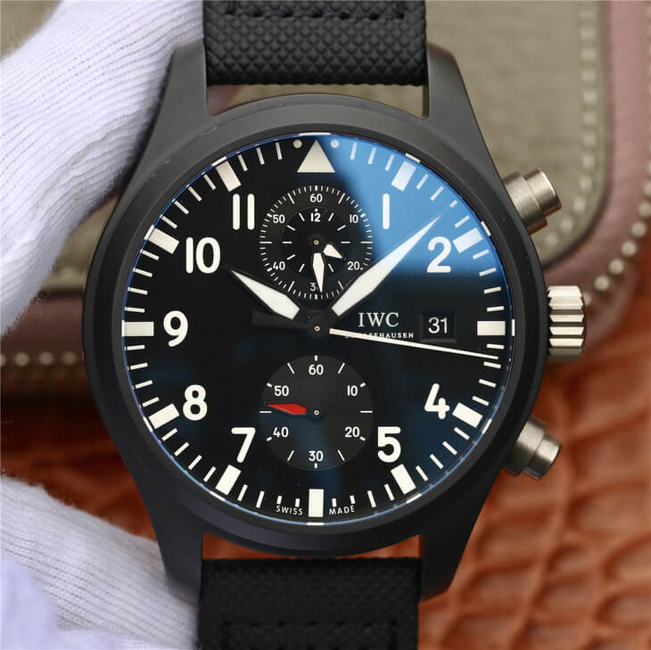Best Replica Replica IWC Pilot TOP GUN IW389001 1:1 Best Edition ZF Factory Black Dial - Colareps