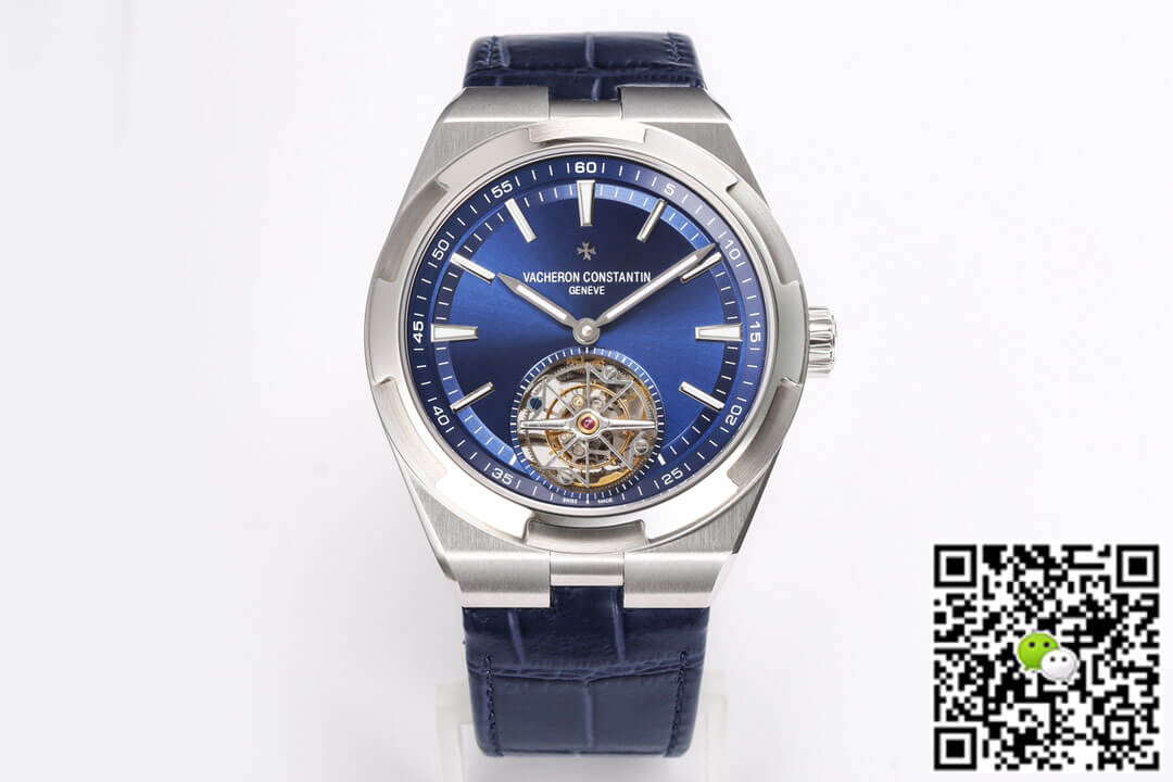 Best Replica Replica Vacheron Constantin Overseas Tourbillon 6000V/110A-B544 1:1 Best Edition BBR Factory Leather Strap - Colareps