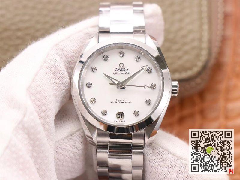 Best Replica Replica Omega Seamaster 220.10.38.20.52.001 Aqua Terra 150M 1:1 Best Edition VS Factory White dial Swiss 8800 - Colareps