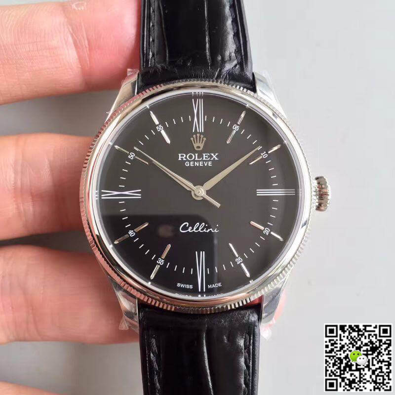 Best Replica Replica Rolex Cellini 50509 MKS Factory Black Dial 1:1 Best Edition Swiss ETA3132 - Colareps