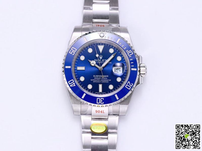 Best Replica Rolex Submariner Replica 116619LB-97209 1:1 Best Edition Noob Factory V10 Blue Dial Swiss Movement - Colareps