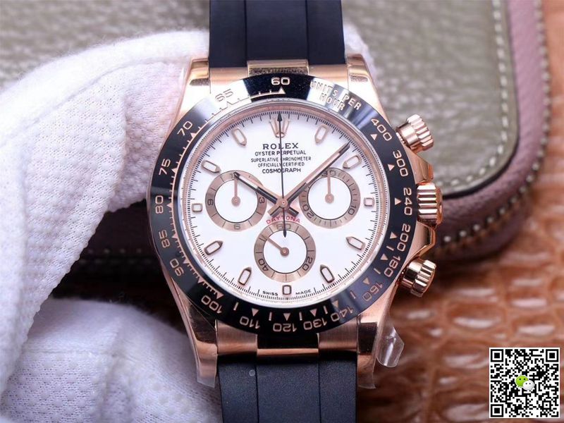 Best Replica Rolex Daytona Replica M116515LN-0019 1:1 Best Edition Noob Factory White Dial Swiss ETA4130 - Colareps