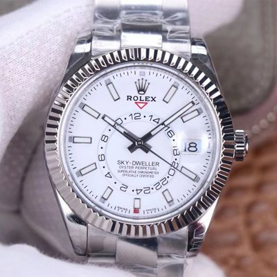 Best Replica Replica Rolex Sky Dweller M326934-0001 1:1 Best Edition Noob Factory White Dial Swiss ETA9001 - Colareps