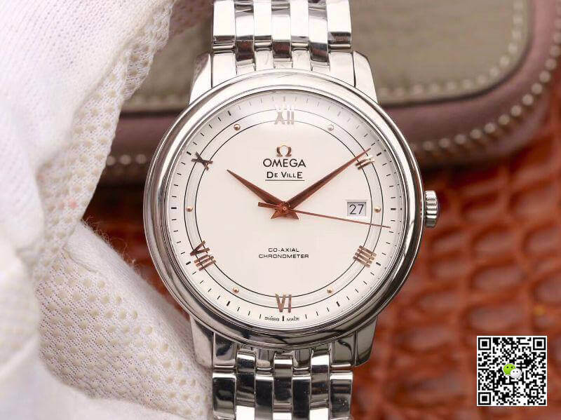 Best Replica Replica Omega De Ville Prestige 424.10.40.20.02.002 MKS Factory 1:1 Best Edition Swiss ETA9015 Silver Dial - Colareps