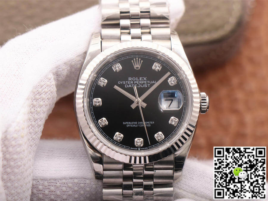 Best Replica Replica Rolex Datejust M126234-0027 1:1 Best Edition EW Factory Black Dial - Colareps