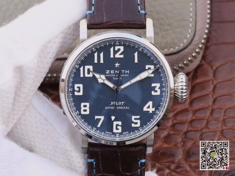 Best Replica Replica Zenith Pilot Type 20 Extra Special XF Factory 1:1 Best Edition Swiss ETA2824 Superlumed blue dial and hands - Colareps