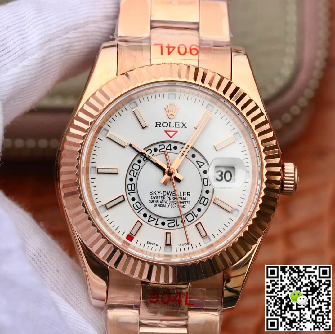 Best Replica Replica Rolex Sky Dweller M326935-0005 1:1 Best Edition Noob Factory White Dial - Colareps