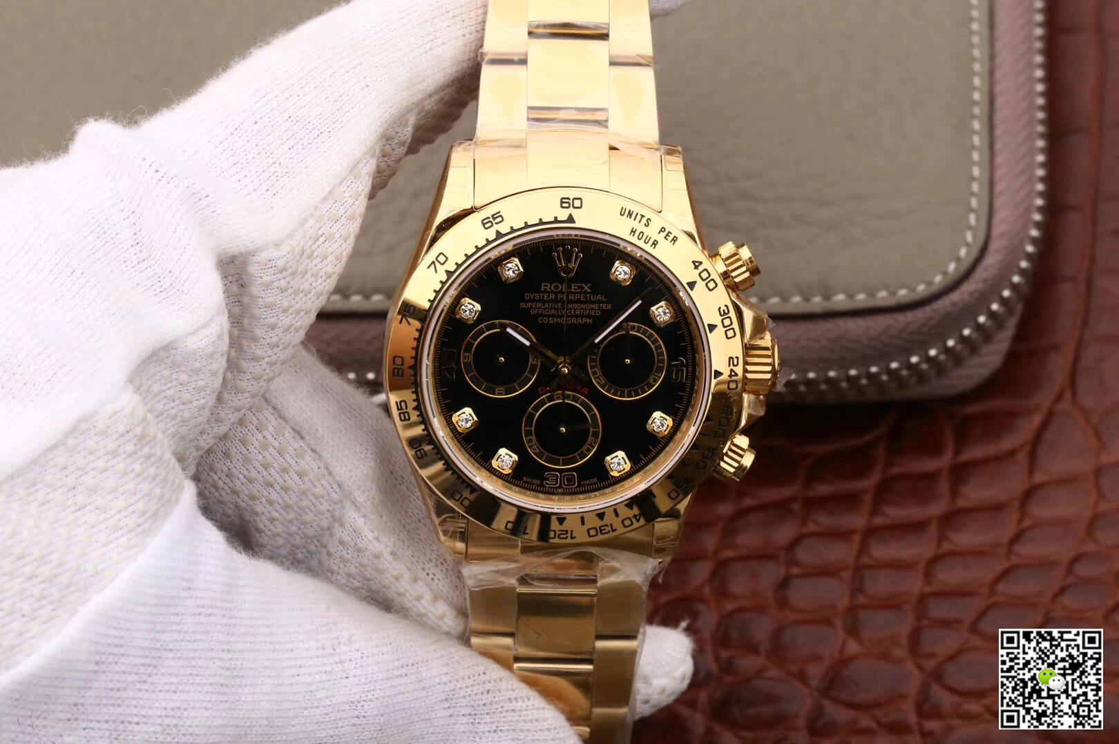 Best Replica Replica Rolex Daytona Cosmograph M116508-0008 1:1 Best Edition JH Factory Yellow Gold Diamonds Dial - Colareps