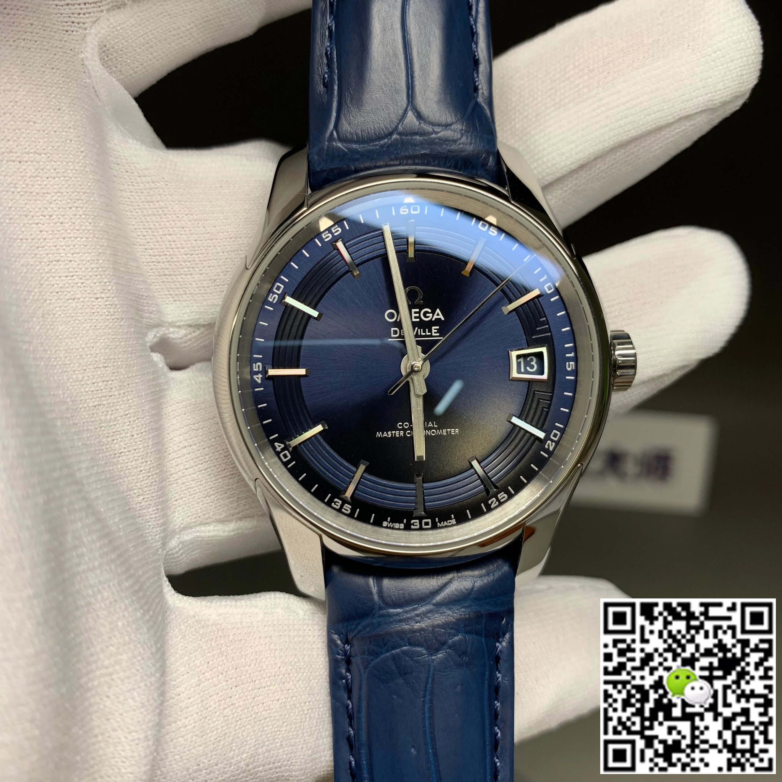 Best Replica Replica Omega De Ville 433.33.41.21.03.001 1:1 Best Edition VS Factory Blue Dial - Colareps