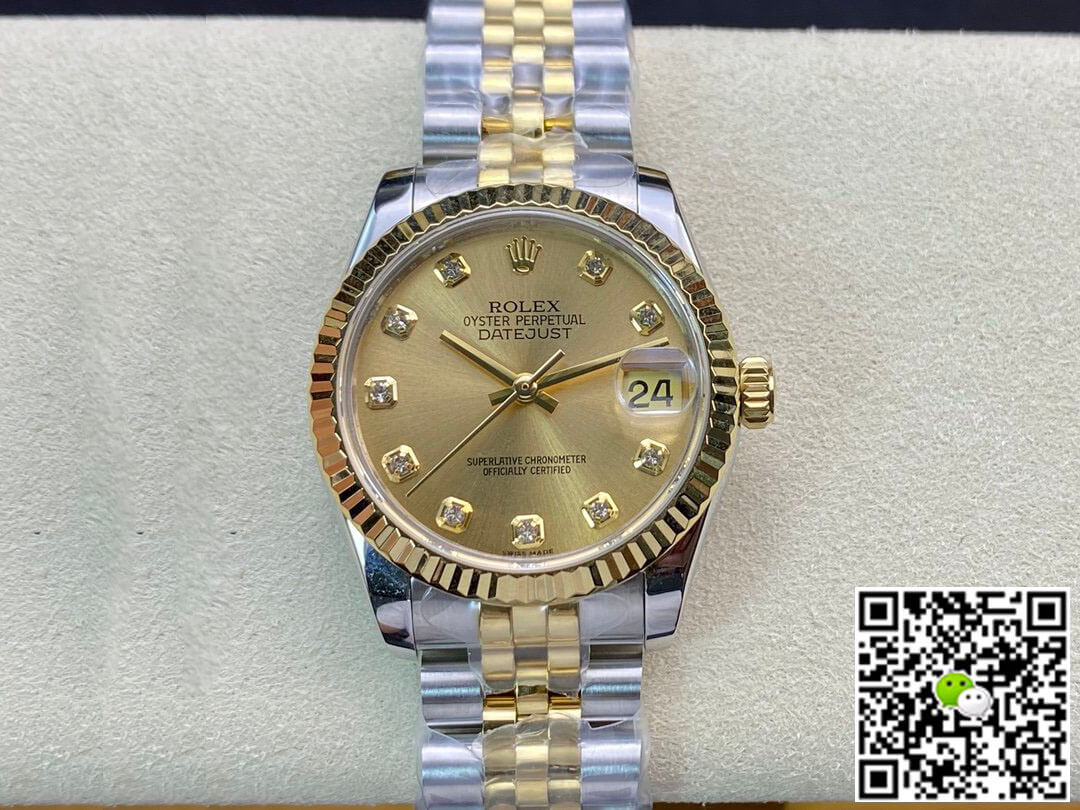 Best Replica Replica Rolex Datejust M278273-0026 31MM 1:1 Best Edition EW Factory Champagne Dial - Colareps