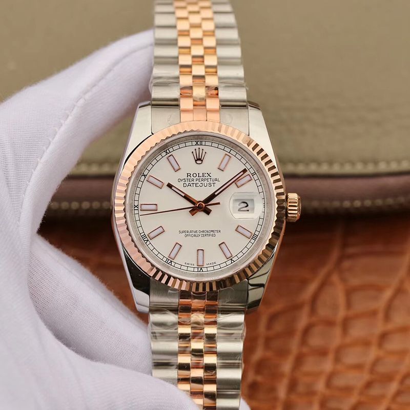 Best Replica Replica Rolex Date-Just 126233 36mm 1:1 Best Edition 18K Gold Wrapped Swiss ETA3135 - Colareps