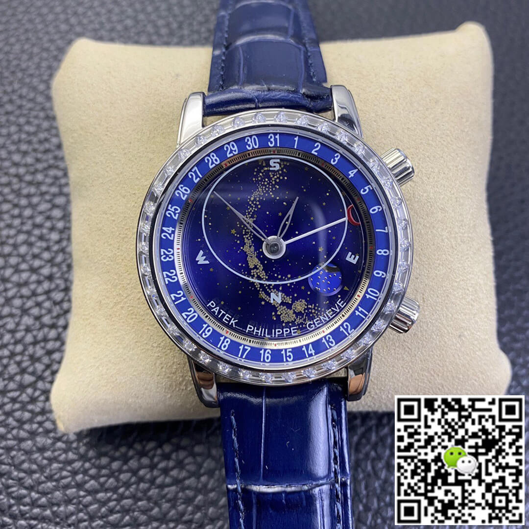 Best Replica Replica Patek Philippe Grand Complications 6104G-001 1:1 Best Edition AI Factory Sky Moon Blue Dial - Colareps