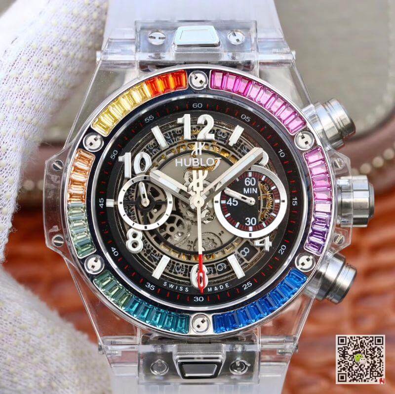 Best Replica Replica Hublot Big Bang Unico 411.JX.4802.RT Mechanical Watches 1:1 Best Edition Swiss ETA1242 Rubber Strap - Colareps